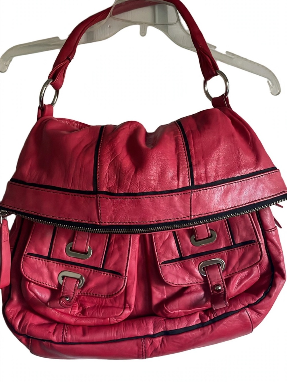 Women’s Red Hobo/ Y2K Shoulder Bag - Stylish Everyday Carry